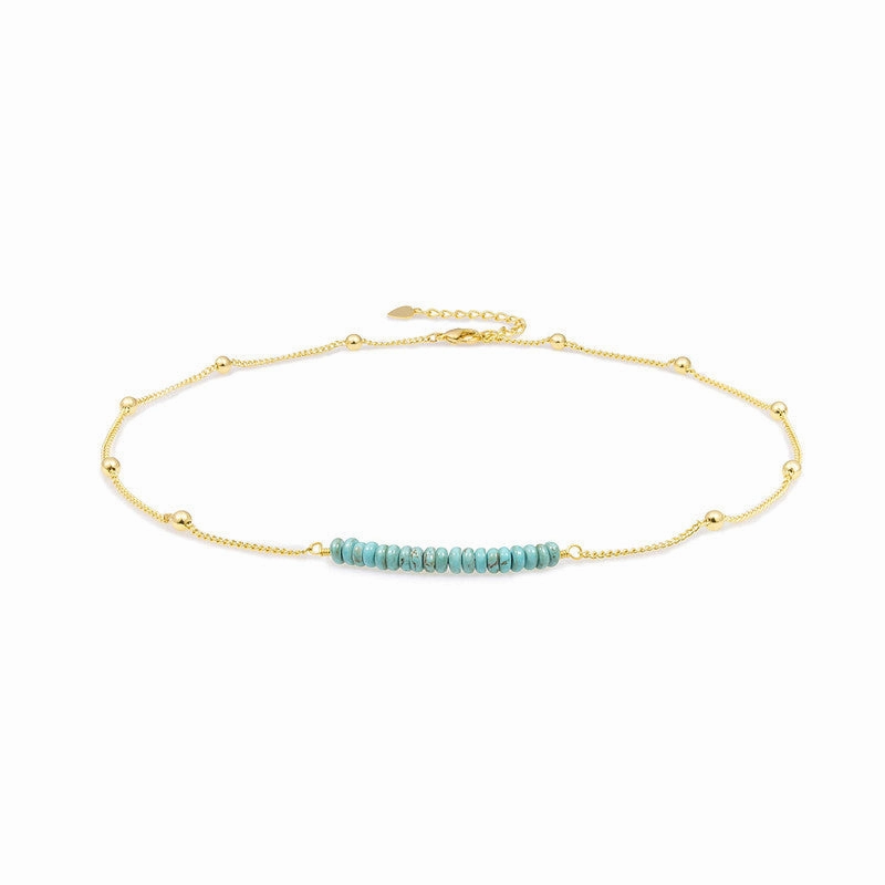Wholesale Turquoise Fashion Copper Plated 14k Gold Necklace