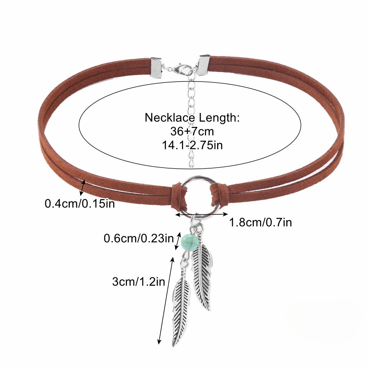 Wholesale Turquoise Pendant Vintage Leather Necklace