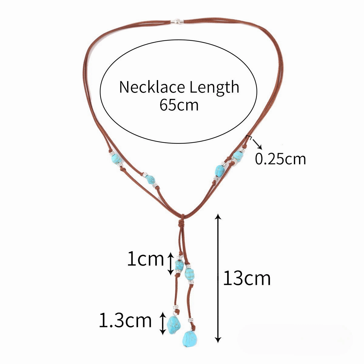 Wholesale Turquoise Pendant Vintage Leather Necklace