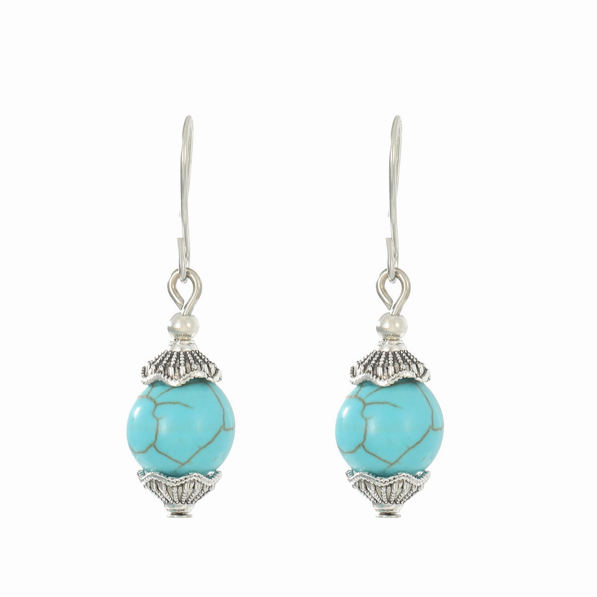 Wholesale Turquoise Pendants Bohemian Alloy Earrings