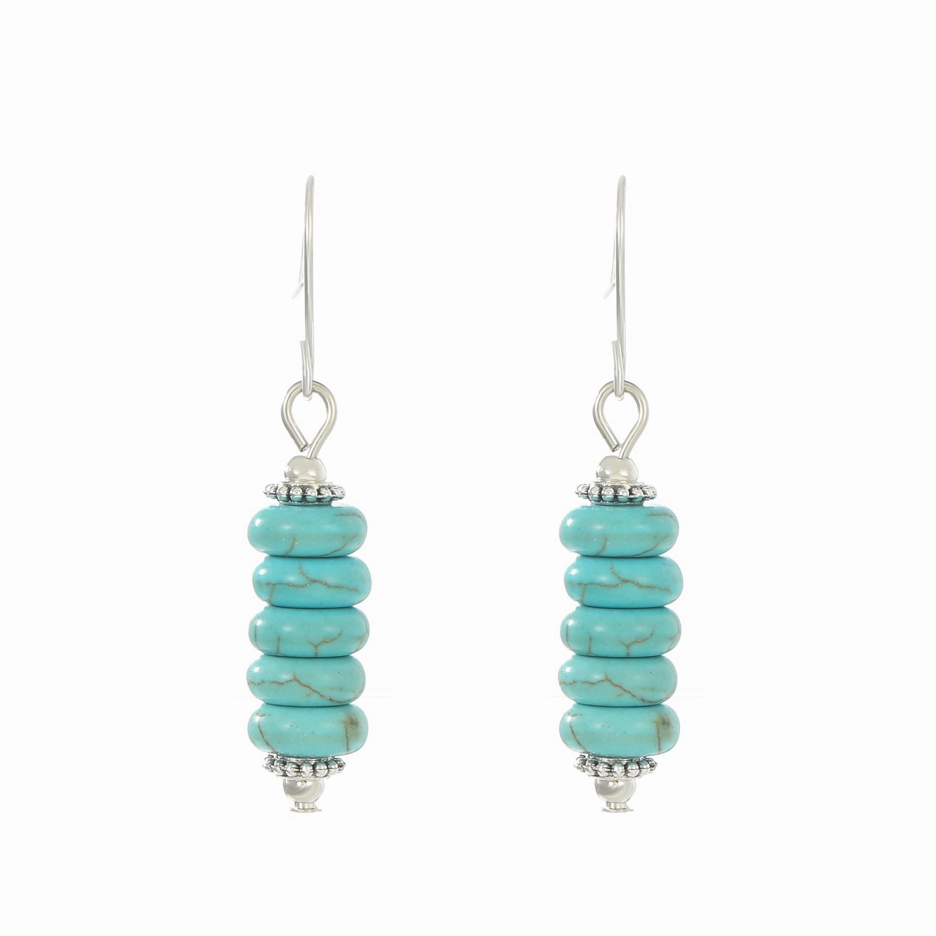 Wholesale Turquoise Pendants Bohemian Alloy Earrings