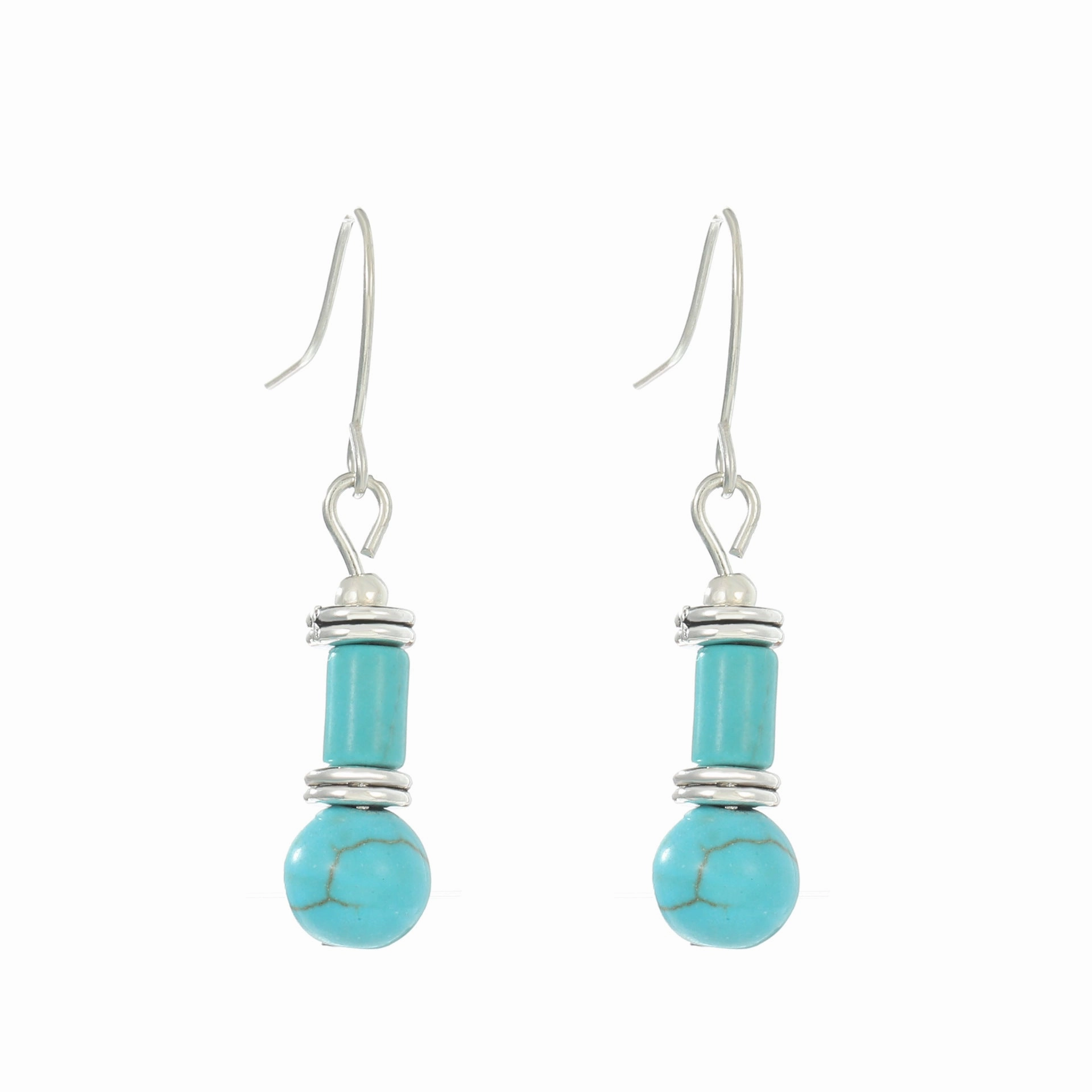 Wholesale Turquoise Pendants Bohemian Alloy Earrings