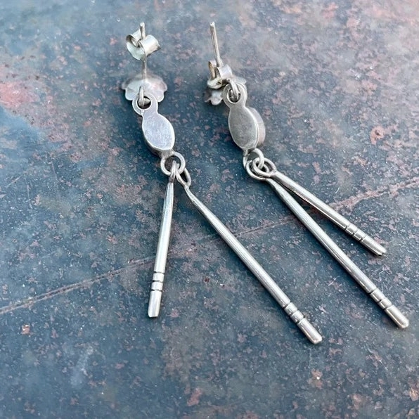 Wholesale Turquoise Tassel Alloy Earrings