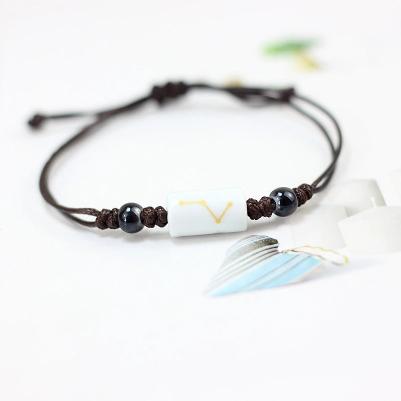 Wholesale Twelve Constellation Ceramic Couple Bracelet
