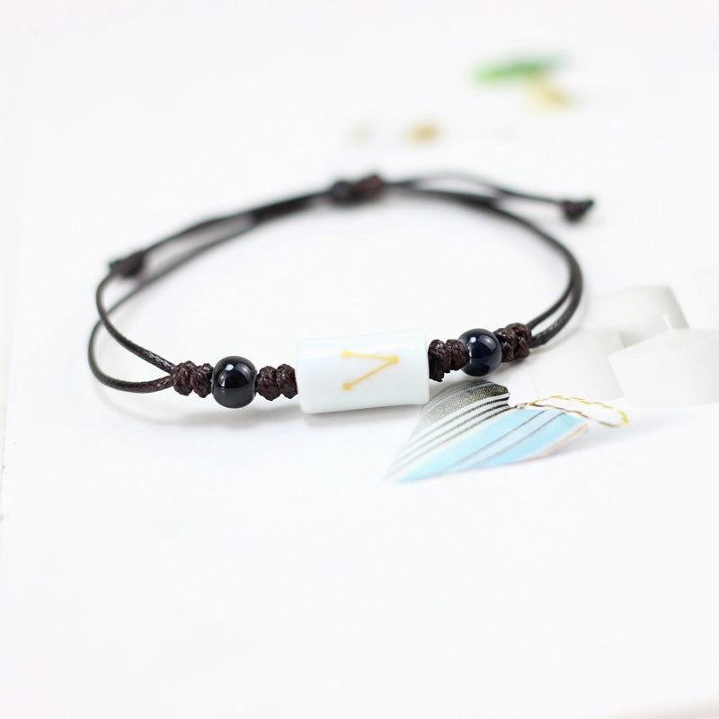 Wholesale Twelve Constellation Ceramic Couple Bracelet