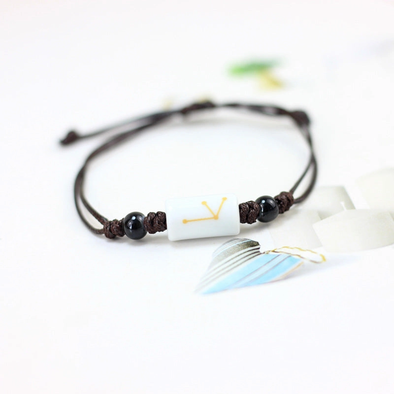 Wholesale Twelve Constellation Ceramic Couple Bracelet