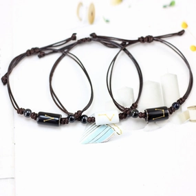 Wholesale Twelve Constellation Ceramic Couple Bracelet