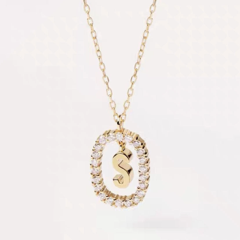 Wholesale Twenty Six Alphabet Pendants Copper Necklaces