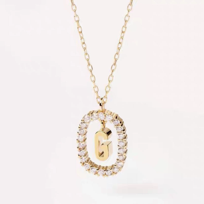Wholesale Twenty Six Alphabet Pendants Copper Necklaces