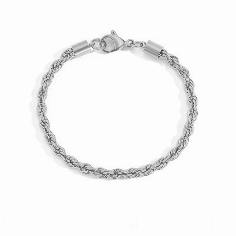 Wholesale Twist Chain Gold Stainless Steel Bracelet