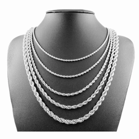 Wholesale Twist Chain Titanium Steel Necklaces