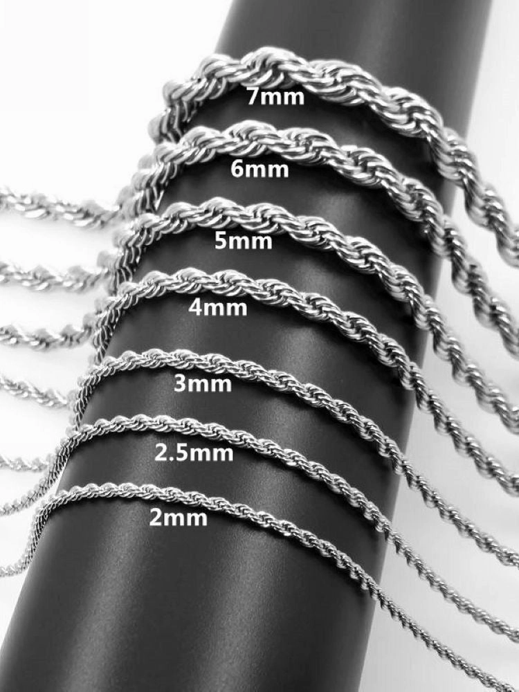 Wholesale Twist Chain Titanium Steel Necklaces