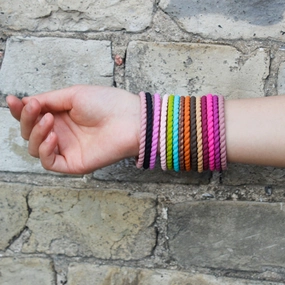 Wholesale Twist Multicolor Stretch Silicone Bracelet