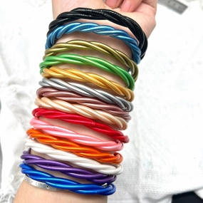 Wholesale Twisted Rope Design Silicone Bracelet