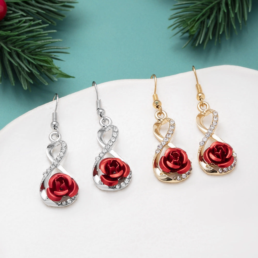 Wholesale Twisted Rose Diamond Earrings