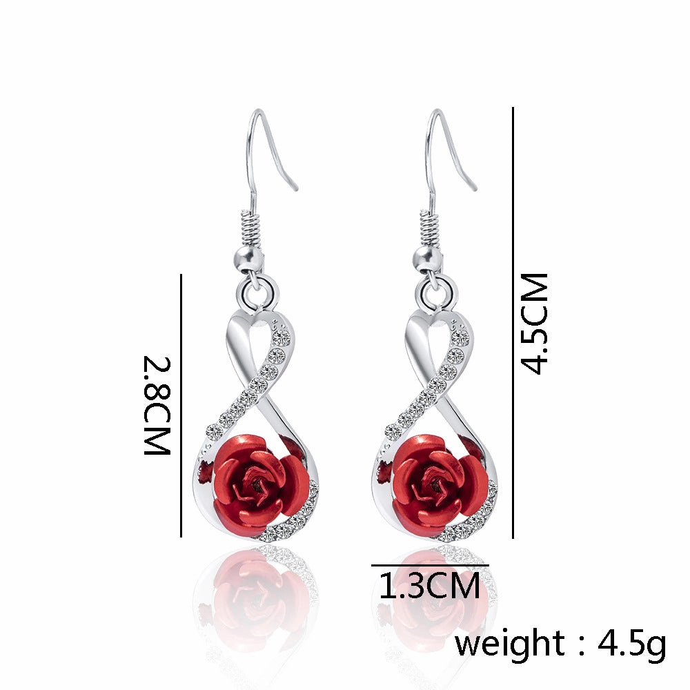 Wholesale Twisted Rose Diamond Earrings