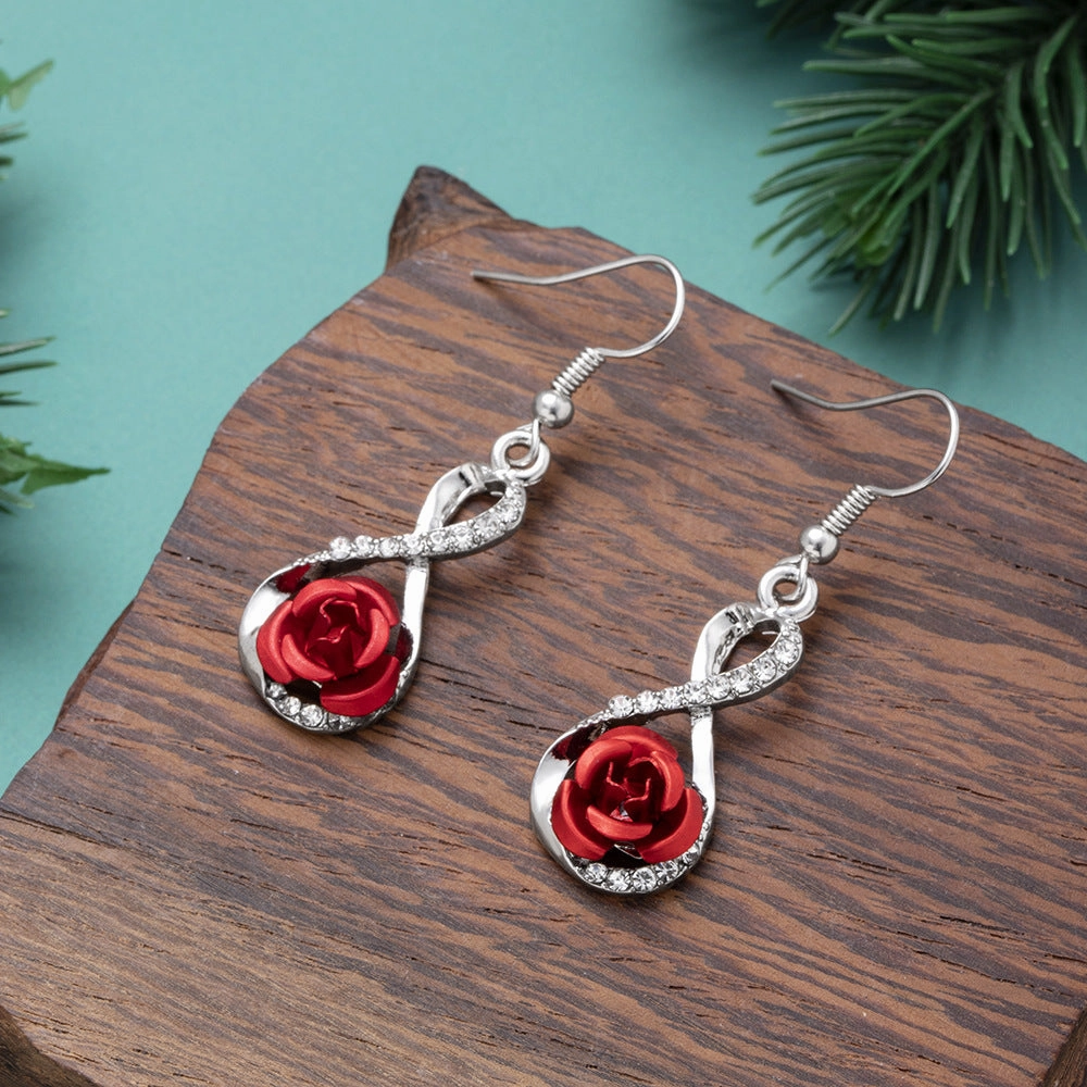 Wholesale Twisted Rose Diamond Earrings