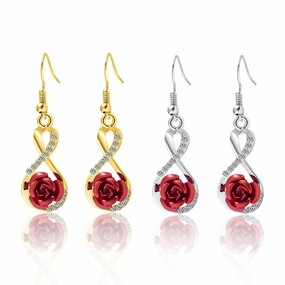 Wholesale Twisted Rose Diamond Earrings