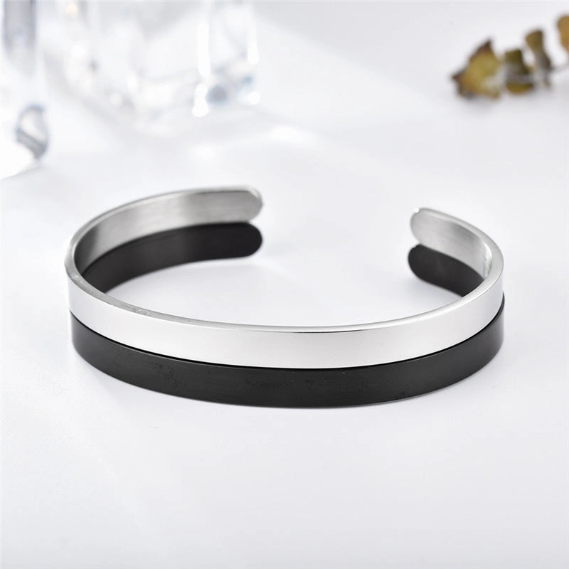 Wholesale Type C Open Stainless Steel Titanium Steel Bracelet