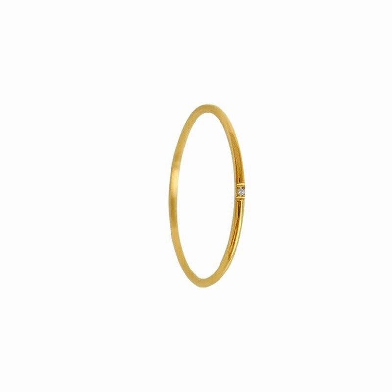 Wholesale Ultra Fine Zircon Titanium Steel Ring