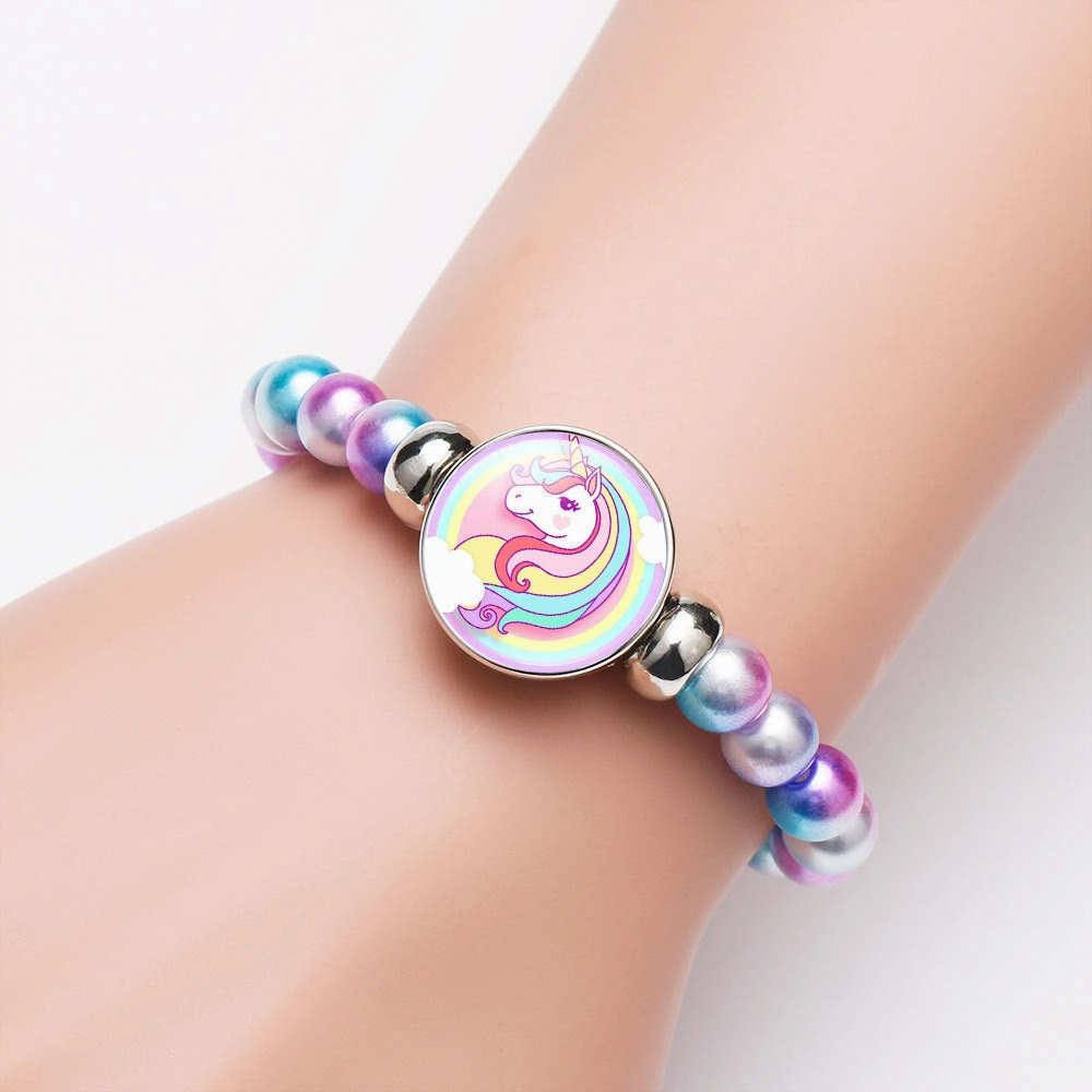 Wholesale Unicorn Acrylic Beads Bracelet