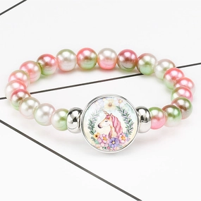 Wholesale Unicorn Acrylic Beads Bracelet