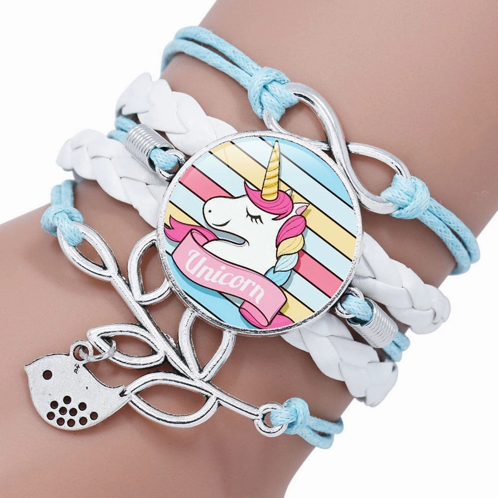 Wholesale Unicorn Time Stone Glass Bracelet