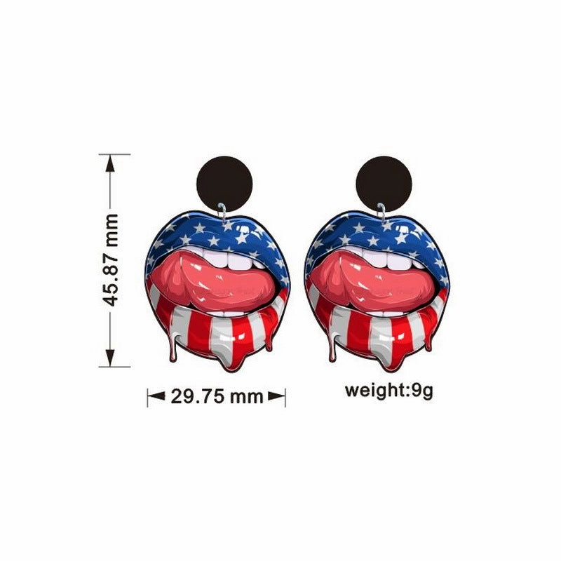 Wholesale USA Independence Day Acrylic Earrings