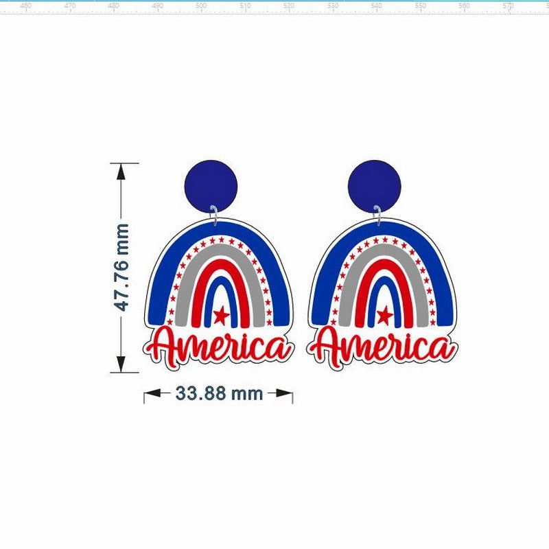 Wholesale USA Independence Day Acrylic Earrings
