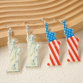 Wholesale USA Independence Day Acrylic Earrings