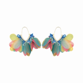 Wholesale V shape rice bead tassel alloy Earrings