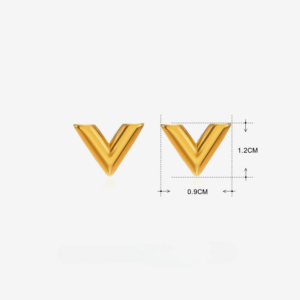 Wholesale V-shaped Gold Stainless Steel Set