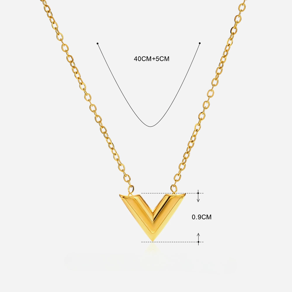 Wholesale V-shaped Gold Stainless Steel Set