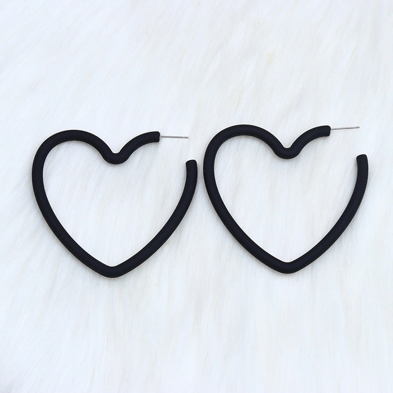 Wholesale Valentine's Day 12 Colors Big Heart Acrylic Earrings