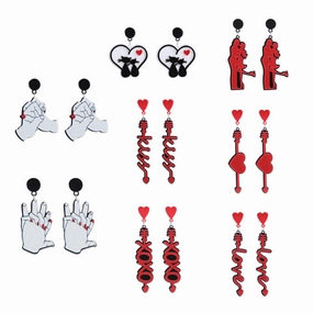 Wholesale Valentine's Day Acrylic Hearts Earrings