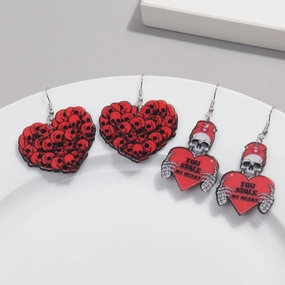 Wholesale Valentine's Day Acrylic Rose Love Confession Earrings