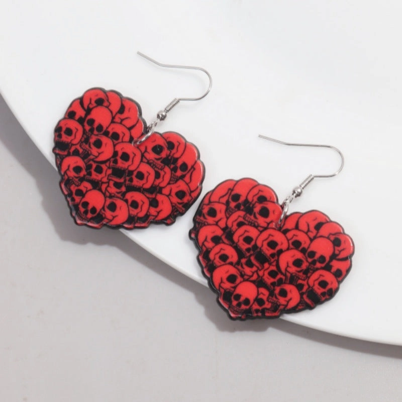 Wholesale Valentine's Day Acrylic Rose Love Confession Earrings