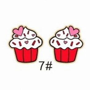 Wholesale Valentine's Day bear envelope love cupid arrow cake tape chocolate key wooden earrings