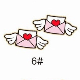 Wholesale Valentine's Day bear envelope love cupid arrow cake tape chocolate key wooden earrings