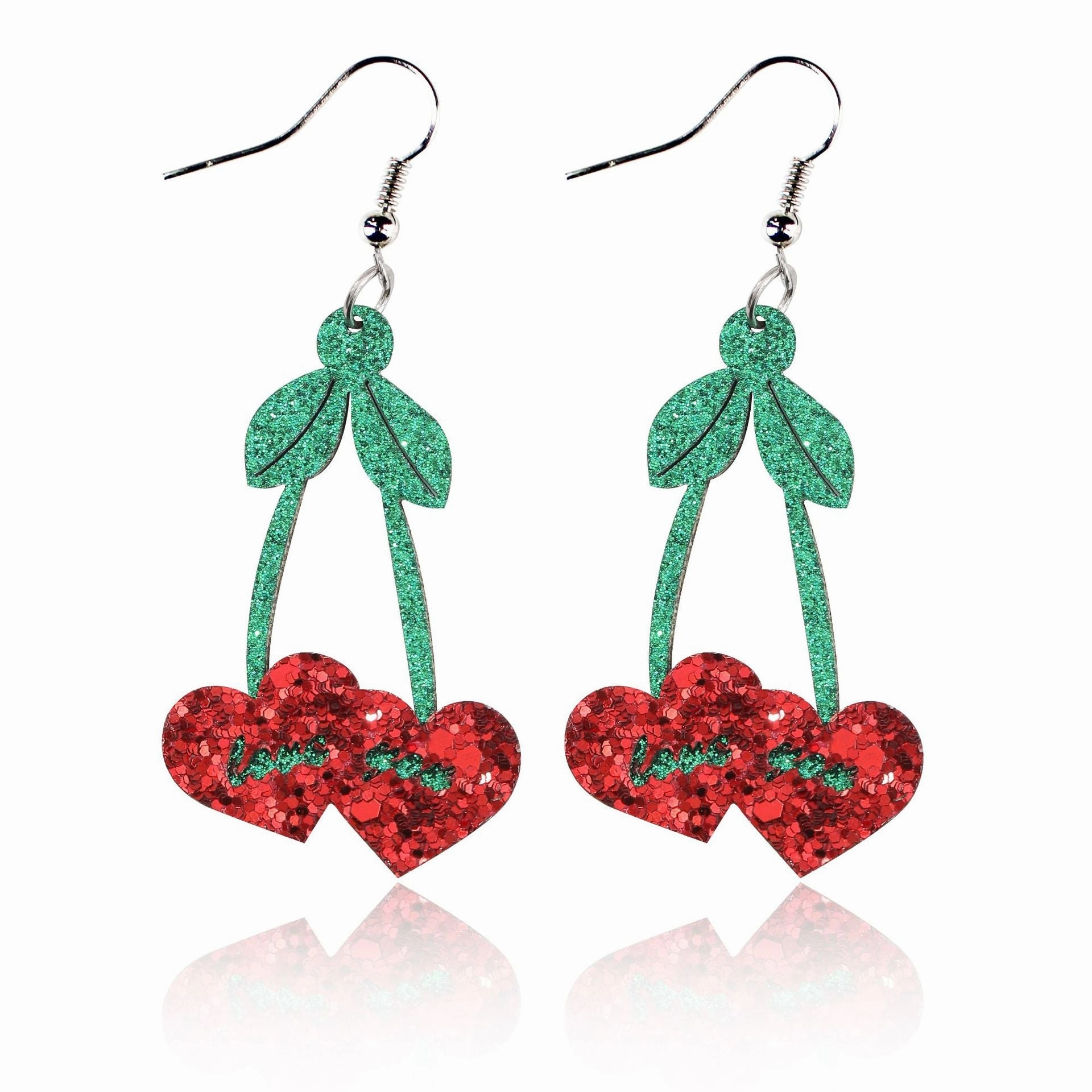 Wholesale Valentine's Day Bohemian Wine Cup Leather Earrings
