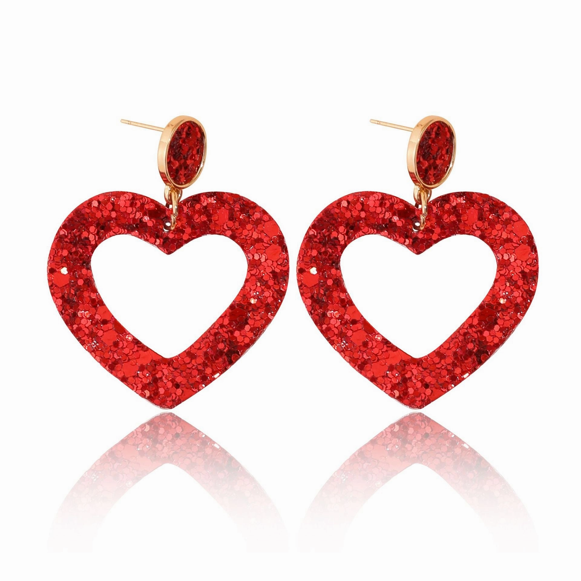 Wholesale Valentine's Day Bohemian Wine Cup Leather Earrings