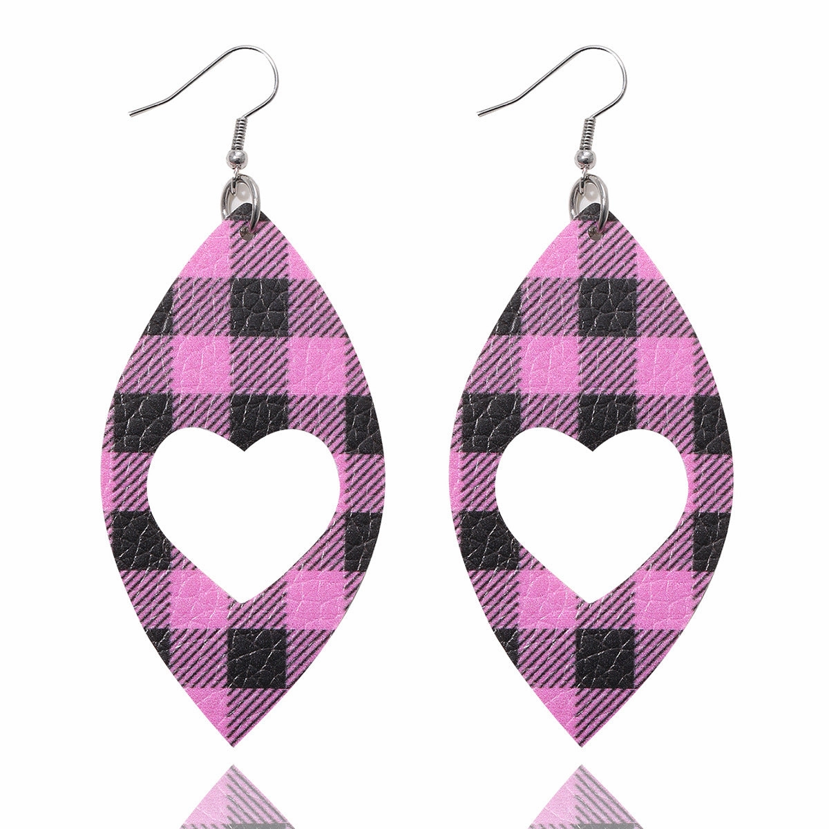 Wholesale Valentine's Day Bohemian Wine Cup Leather Earrings