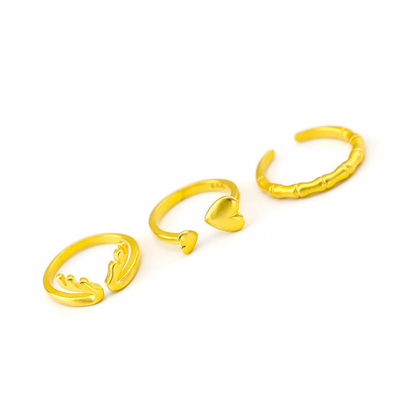 Wholesale Valentine's Day Copper Matte Love Deer Antler Index Finger Ring