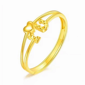 Wholesale Valentine's Day Copper Plated Open Ring