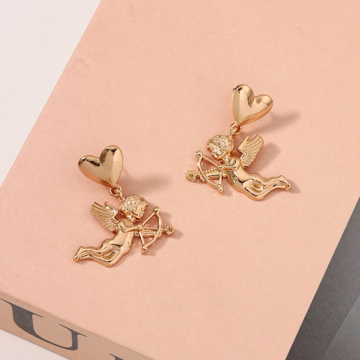 Wholesale Valentine's Day Cupid Zinc Alloy Earrings