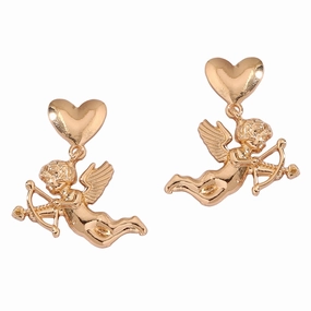 Wholesale Valentine's Day Cupid Zinc Alloy Earrings