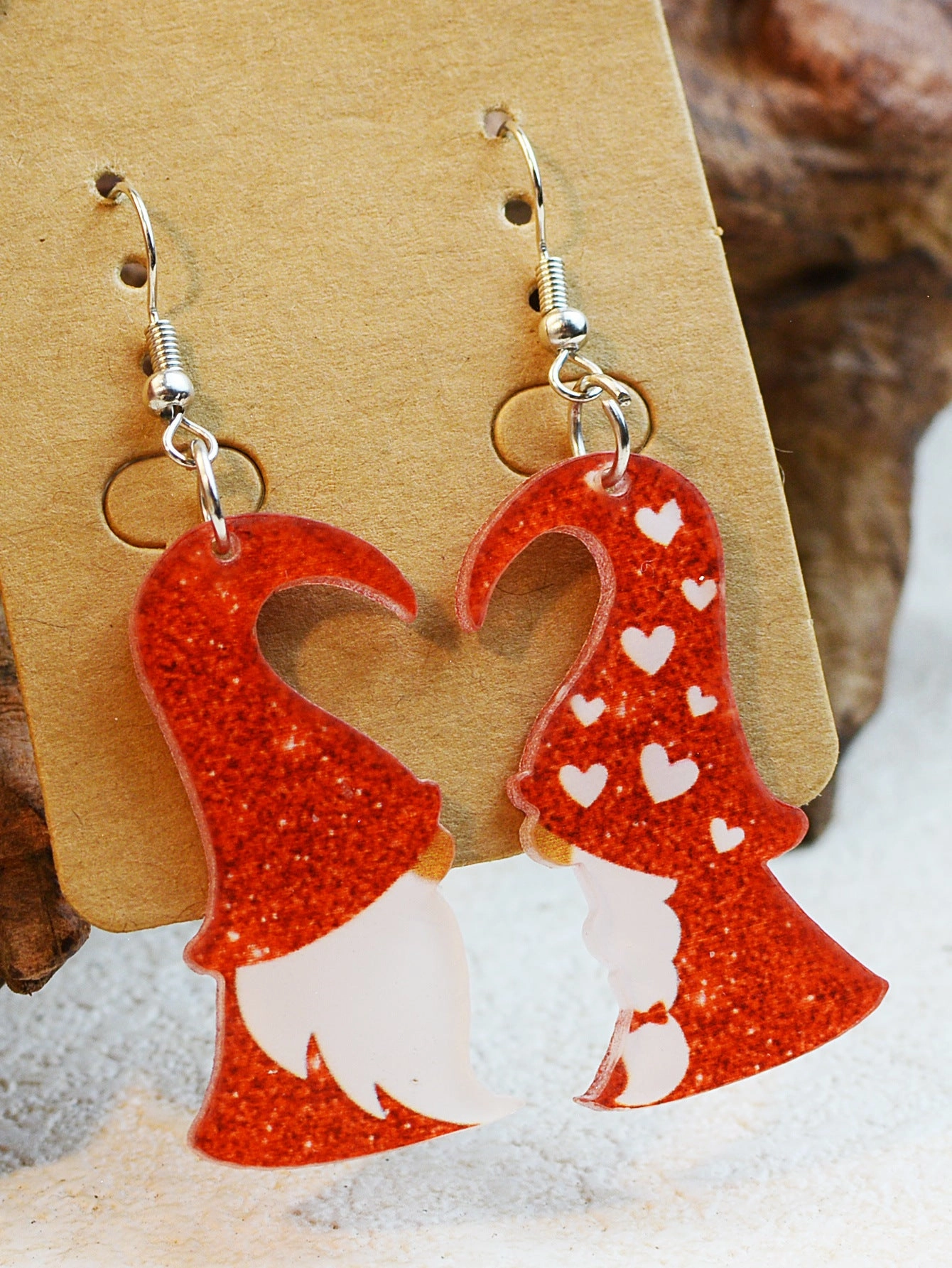Wholesale Valentine's Day Dwarf Elf Acrylic Earrings