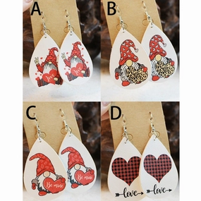 Wholesale Valentine's Day Dwarf Elf Leopard Print Earrings