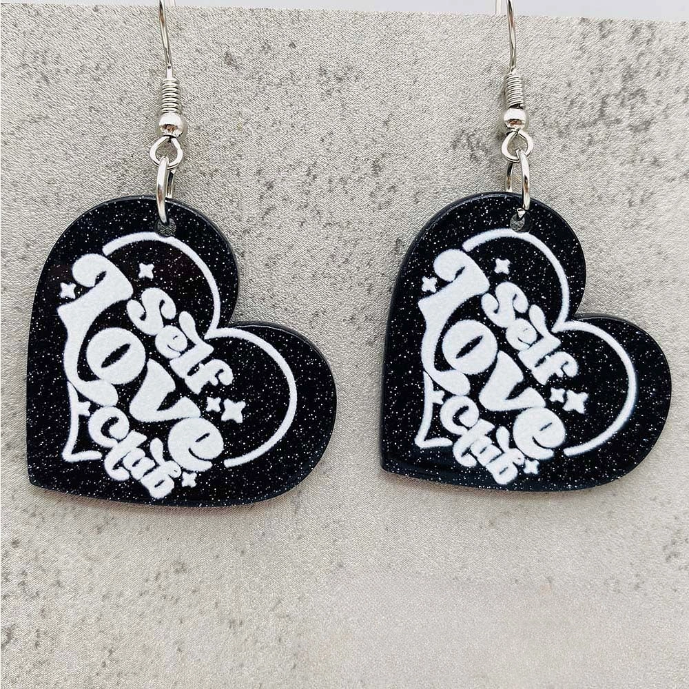 Wholesale Valentine's Day Earrings English Letters LOVE Love Acrylic Earrings