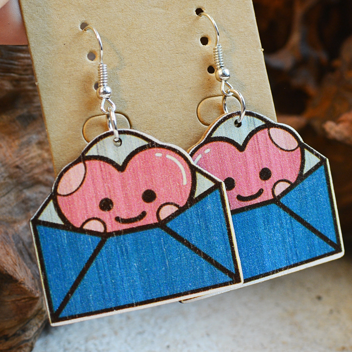 Wholesale Valentine's Day Envelopes Cartoon Double-sided Earrings